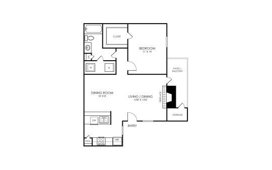 the floor plan for a two bedroom apartment at The  Sutton