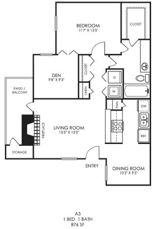 the floor plan for a two bedroom apartment at The  Sutton